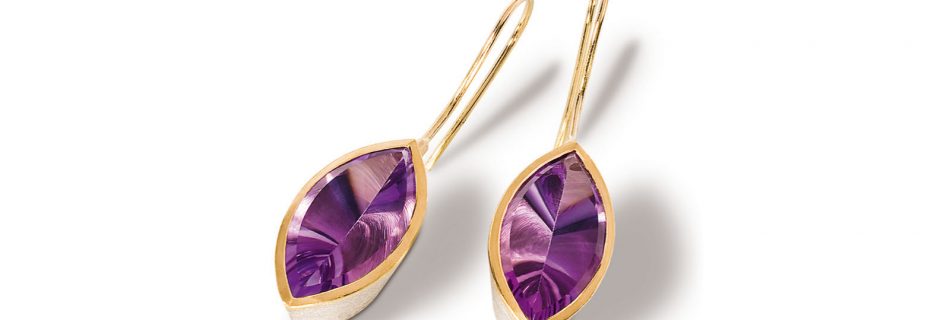 Ohrringe Amethyst Gold